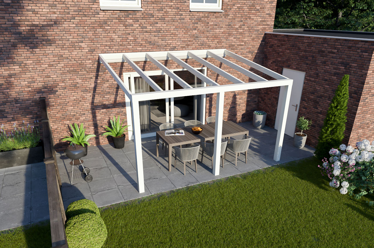 Greenline veranda glas RAL9010 Modern