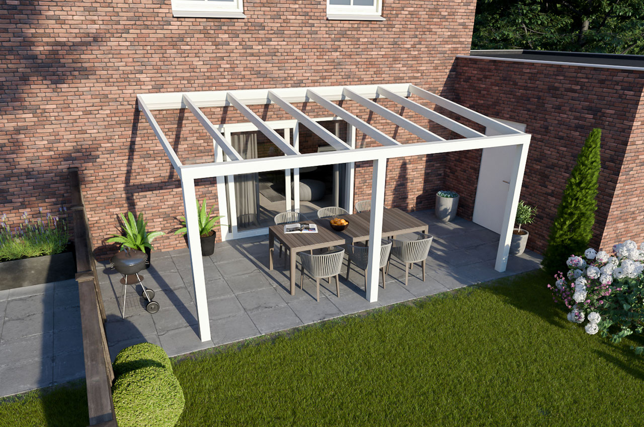 Greenline veranda glas RAL9010 Modern