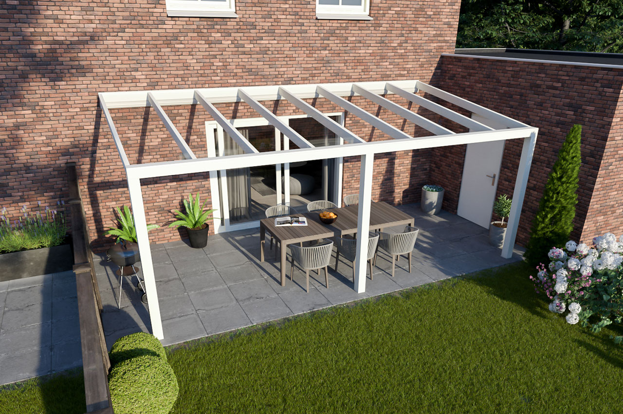 Greenline veranda glas RAL9010 Modern