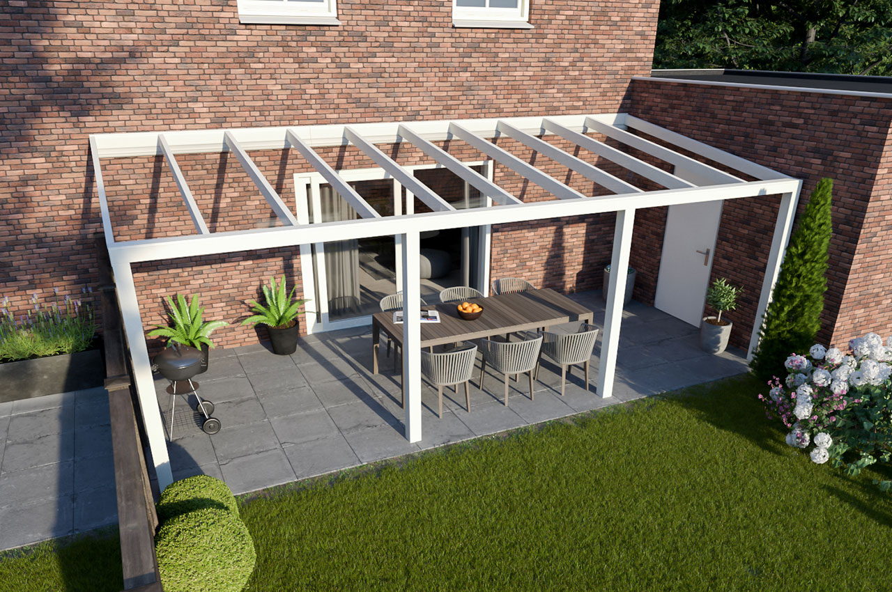 Greenline veranda glas RAL9010 Modern